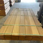 Ca. 42x Guyana Teak Planken Geschaafd, 25x140mm, lengte 185cm